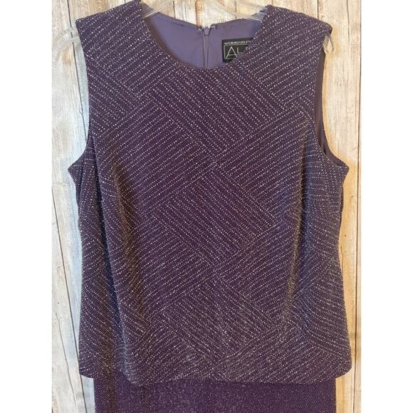 Alex Evenings Glitter Embellished Long Gown Plus Petite Size 16WP - Picture 5 of 10